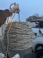 vintage rattan hanging lamp