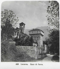 Casa Di Ferro, Locarno, Switzerland, c1910 Real Photo Stereoview