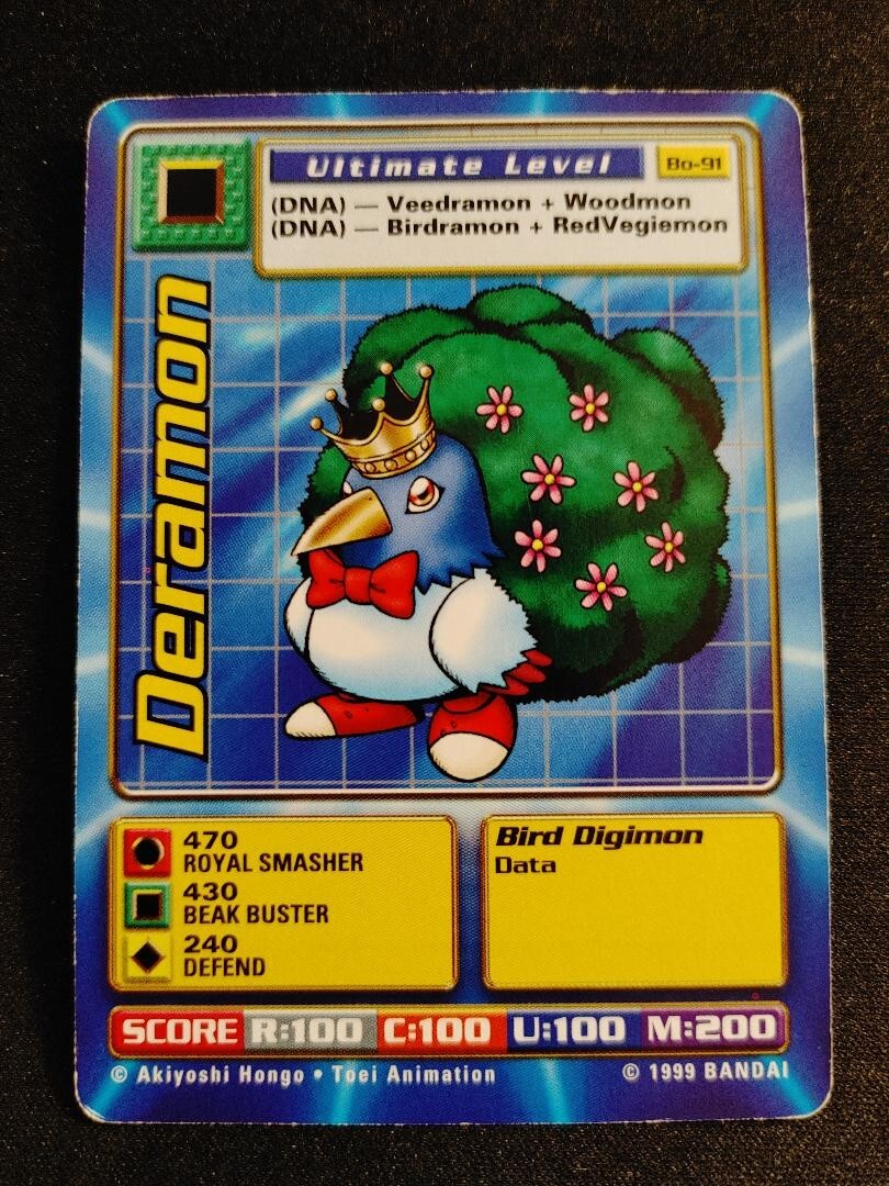 Digimon Deramon Bo-91 Ultimate Level Mint