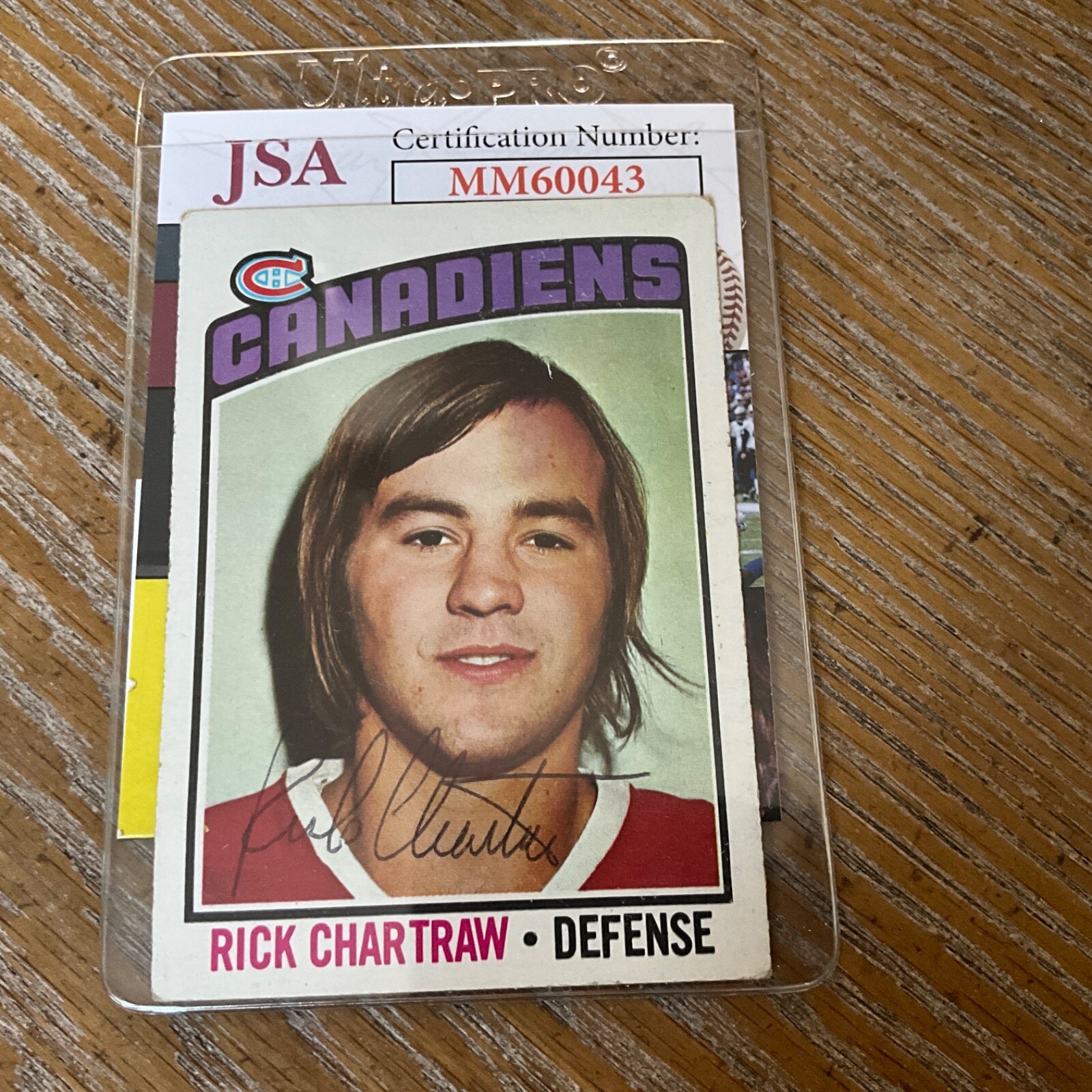 Tim Chartraw Autographed 1976-77 Topps RICK CHARTRAW. TOUGH AUTO. JSA CERT. | eBay