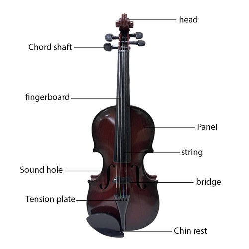 Kids Simulated Violin Practice Violin Kit Adjustable Strings Instrument B9J1 - Picture 7 of 11