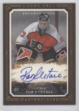 2008-09 Upper Deck Masterpieces Brushstrokes Brown Border Ron Hextall Auto 0c3