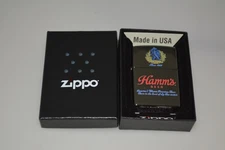 RARE HAMM'S BEER ZIPPO LIGHTER UNUSED MINT IN THE BOX MIB NEW WITH SEAL UNFIRED