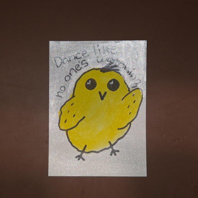 ACEO original watercolor - Chicken Nugget /Yellow Chicken - By Nicki H-14/15