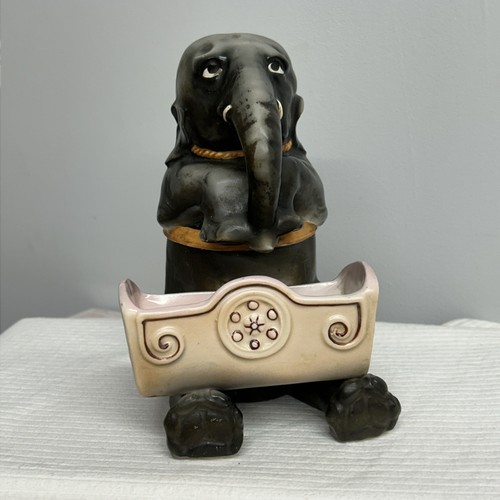 Tarro de tabaco raro con figura de elefante