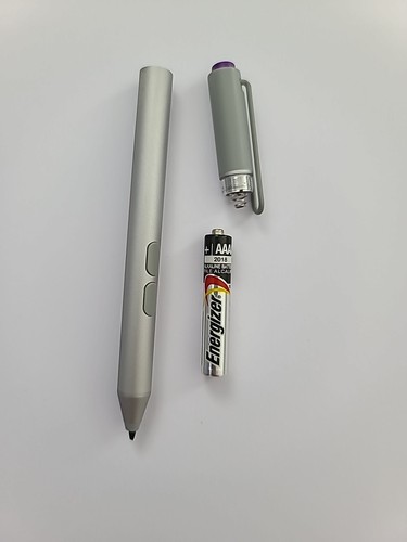 Genuine Microsoft Surface Pen - Surface Pro 3/4/5/6/7 Silver w/Battery - Picture 2 of 2