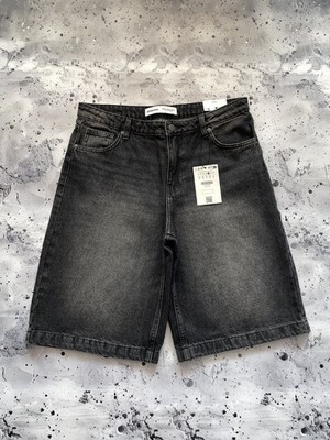 NWT Women s Baggy Denim Y2K Jeans Shorts Bershka Skater JORTS Like JNKO FUBU 40