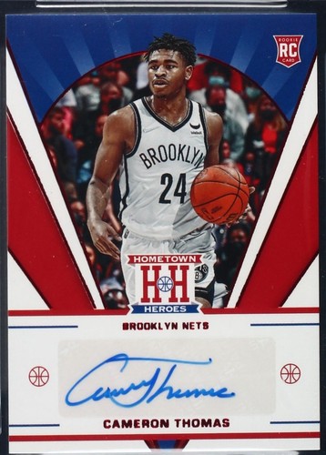 2022 Panini Chronicles Luminance Cameron Thomas PSA 9 Auto-Blue