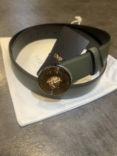  600 Medusa Biggie Leather Belt medusa head belt green circle 95 / 38