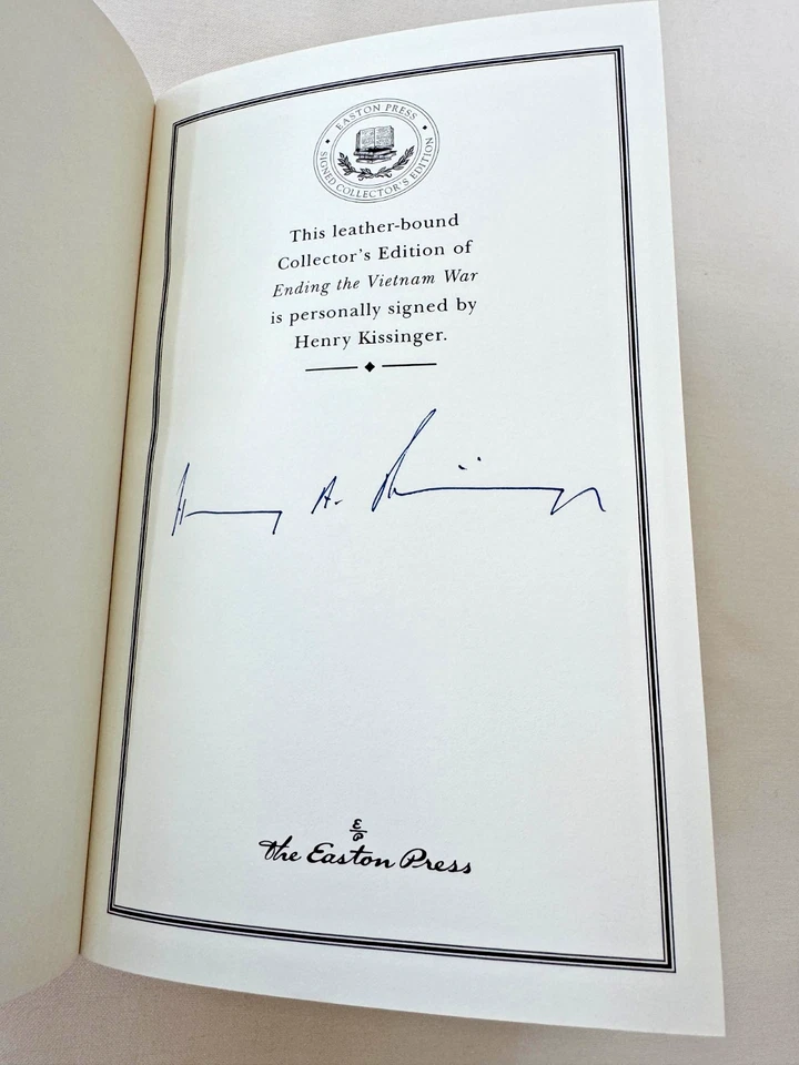 🖊SIGNED Easton Press ENDING THE VIETNAM WAR Henry Kissinger 2003 Special Ed MNT - Image 3 of 4