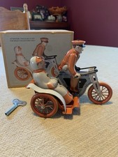 Schylling Collectors Series Tin Motorcycle and Sidecar Wind-Up Toy MS458