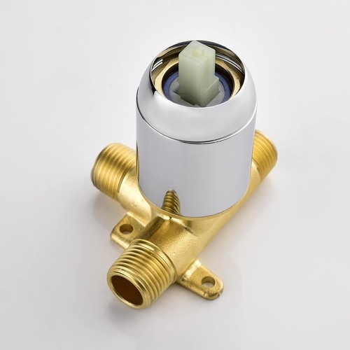 Single Handle Tub and Shower Valve Mixer - Elegant Chrome Bathroom Fixture - Picture 9 of 11