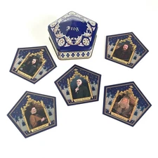Chocolate Frog & Wizard Cards Universal Studios Harry Potter Tin Case & 5 Cards
