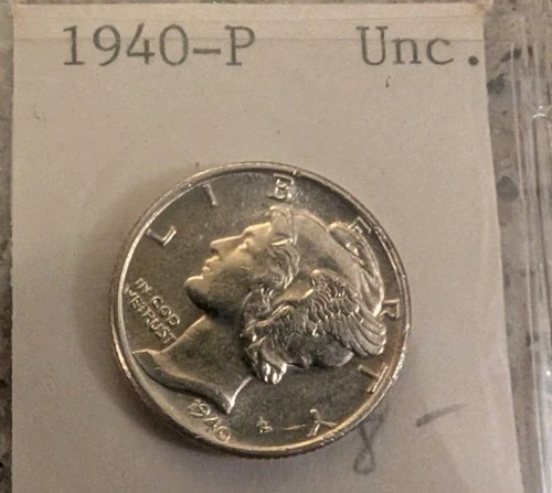 1940 P Mercury Dime 90% Silver US Mint Philadelphia BU
