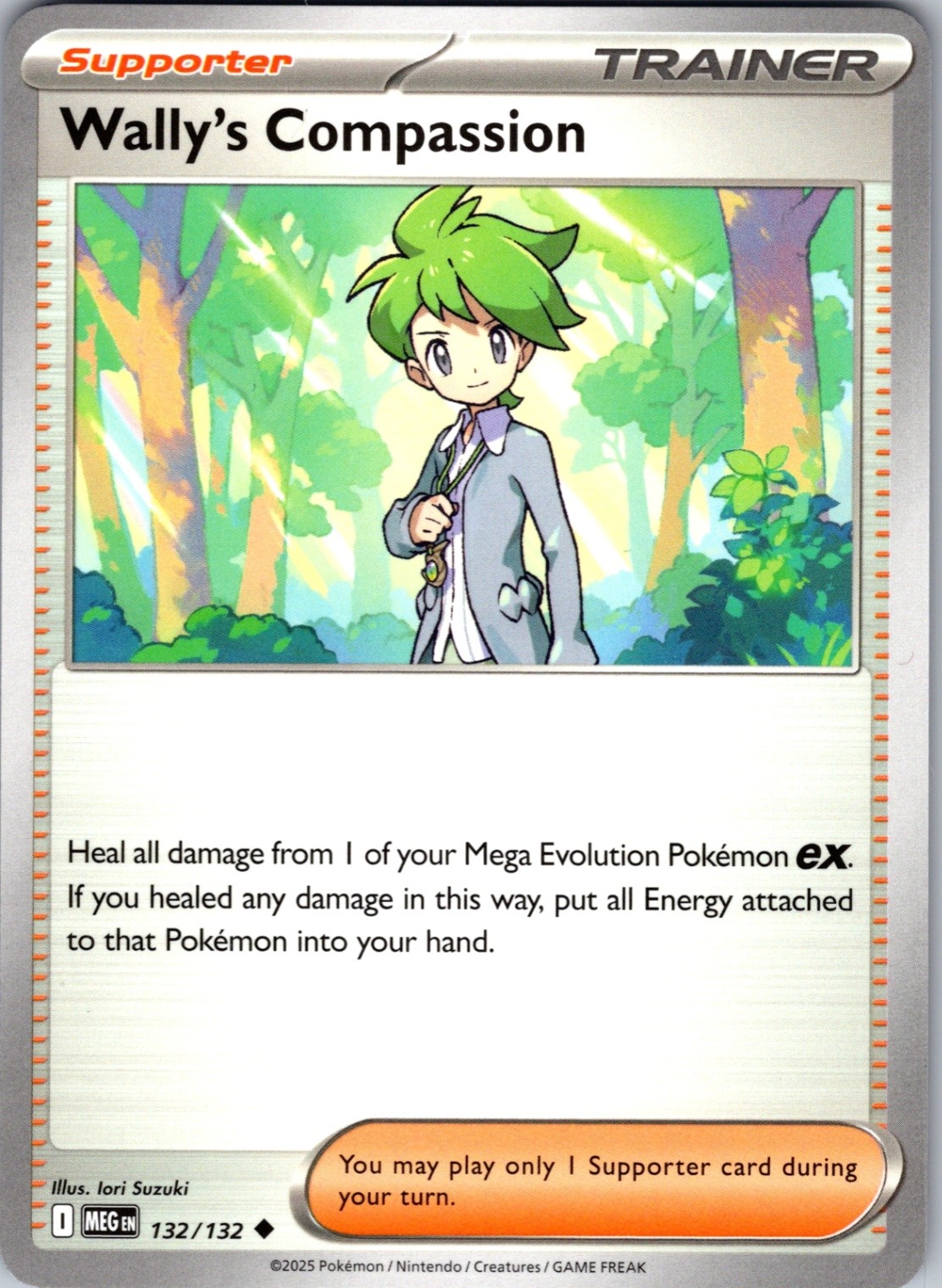 Wally's Compassion 132/132 Uncommon Regular ME01: Mega Evolution NM