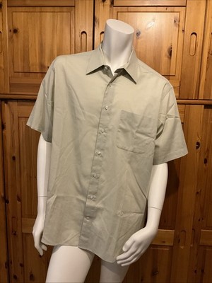 Canda by C&A Herren Hemd Kurzarm Gr. 43 Cremefarben