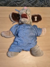 VTG HERITAGE GREY WRINKLES GANZ BROS STUFFED ANIMAL PLUSH PUPPET BLUE Shirt Shor
