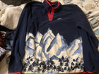 Lands End Fleece Pullover 3-Button Print RARE Size XL — photo 1