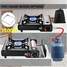 3500W Camping Stove Propane&Butane Windproof Fire Dual Fuel Brass Cooking Burner