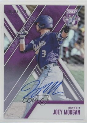 2017 Panini Elite Extra Edition Aspirations Purple /100 Joey Morgan #95 Auto 1u6