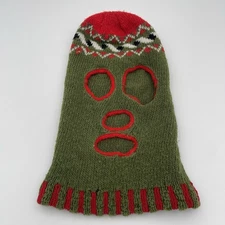 Vintage Full Face Knit Balaclava Ski Bank Robber Mask Four Hole