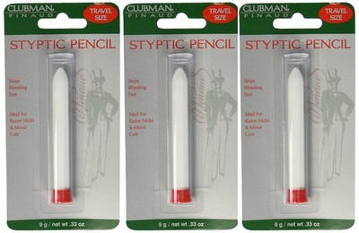 Clubman Pinaud Styptic Pencil for Men   Stops Bleeding Stick for Shaving Cuts,