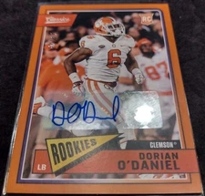 2018 Panini Classics #284 Dorian O'Daniel Orange Auto Clemson Autograph SP /25