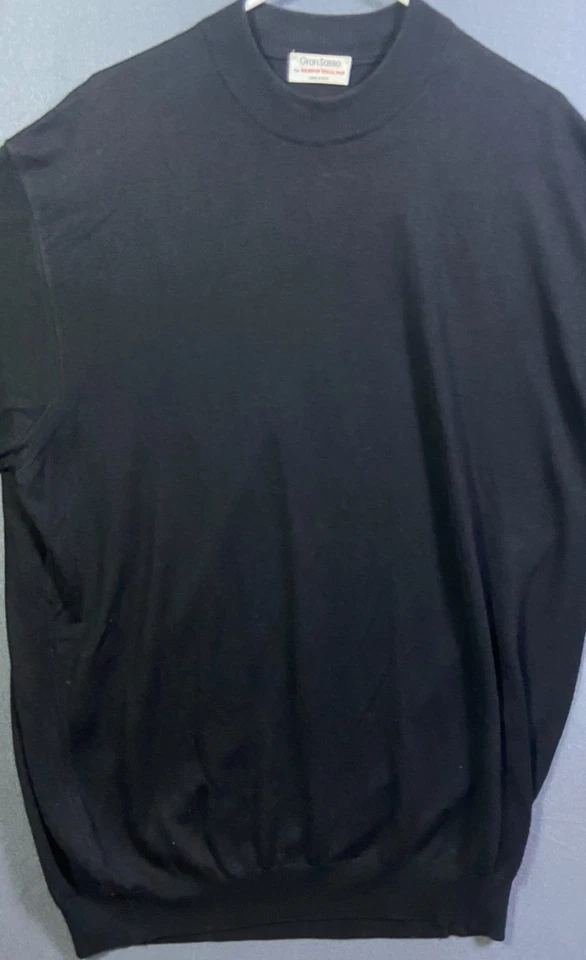 Gran Sasso Lana Wool Silk Cashmere Blend Sweater Crew Shirt Italy Size 2XT Tall - Image 2 of 4