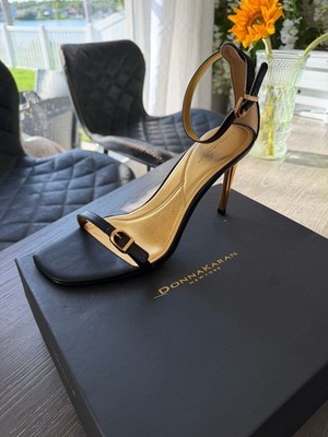 Donna Karan Pryce Barely There Sandals Black Size 10