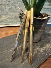 Lot de 3 Stylo Bille & Porte Mine Plaqué Or Vintage Parker Waterman & CFA Pen