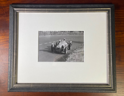 Original 1950 Le Mans Vtg Press Photograph Louis Rosier Talbot-Lago #5 Race Win