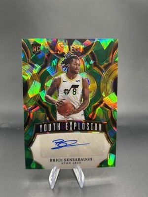 2023-24 Panini Select - Youth Explosion Signatures Brice Sensabaugh Green Ice RC