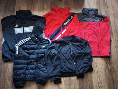 5 Jacken Paket Adidas Reebok Tommy Columbia Vintage Windbreaker Bomberjacke L
