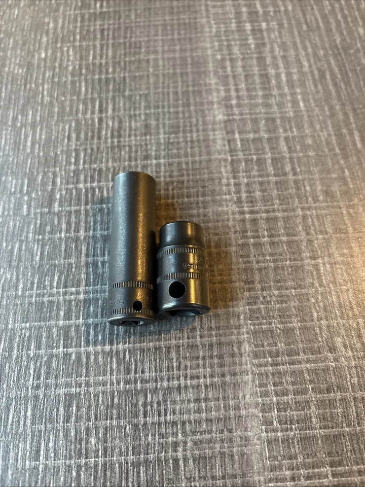 NEW Snap On 1/4 Drv 6 Pt Metric 10mm Deep 3/8 Drv 12 Pt Shallow Magnetic Socket - Image 4 of 4