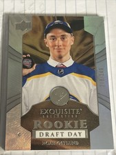 Noah Ostlund 2025-26 Exquisite Collection Hockey Rookie Draft Day 218/349