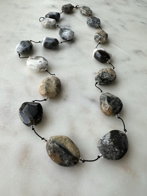 Margo Morrison Inspired Chunky Long Gemstone Crystal Necklace 24 