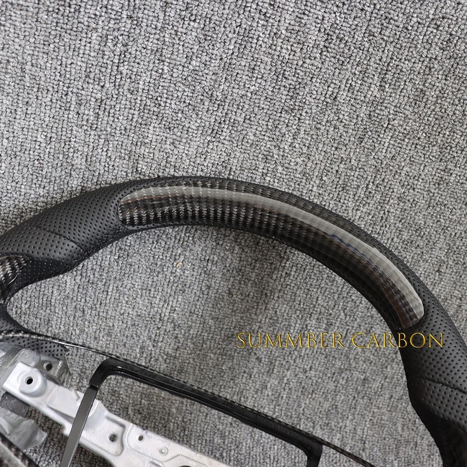 100% Real Carbon Fiber Steering Wheel Fits For Cadillac ATS CTS 13-19 - Image 4 of 4