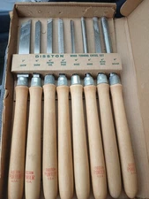 Disston Porter Wood Turning Chisel Set DC-12432 8 Pieces Original Box NICE SET!