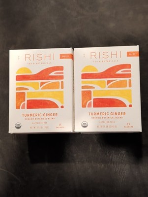 Rishi Tea Turmeric Ginger Tea - 15 sachets (Pack of 2) EXP DATE Sep 2027