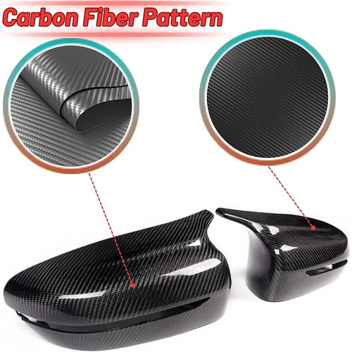Fits 2017-22 BMW G30 G20 M STYLE REAL CARBON FIBER REPLACEMENT MIRROR COVERS CAP