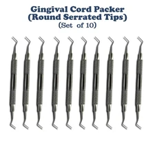 10 PCs Dental Cord Packer Small Tip Gingival Atraumatic Retraction Instruments