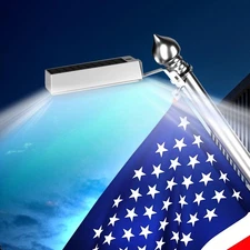 Solar Flag Pole Lights Outdoor 1 Pack, 48 LED Bright Flagpole Lighting 3 Colo...