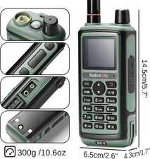 Digital Handheld Radio Scanner Fire Police VHF FM EMS Ham 2 Way Transceiver Dual