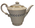 Syracuse China Sherwood Teapot & Lid - 6.5” Excellent - Blue Laurel - Old Ivory — photo 1