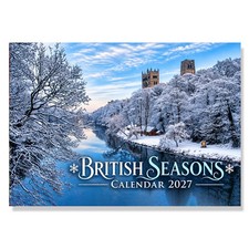 2027 British Seasons Wall Calendar Monthly Planner Family Home Organiser