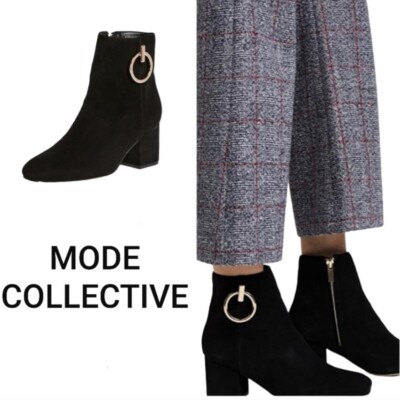 Mode Collective Shoes Women's 6 Francesca Suede Bootie New