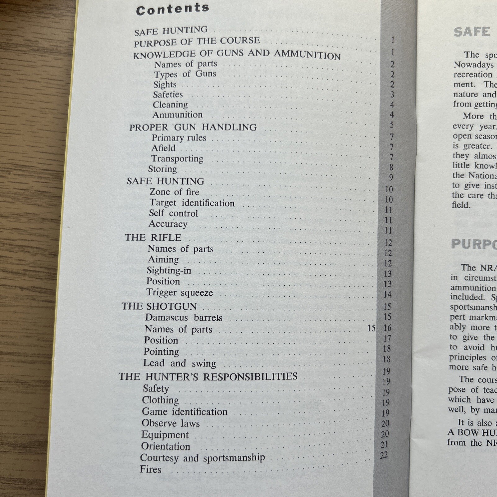 1959 NRA HUNTER SAFETY HANDBOOK