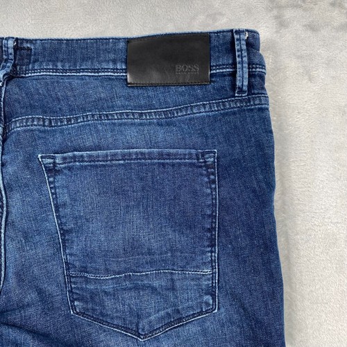 Hugo Boss Stretch Jeans Mens 38x30 Blue Charleston Slim Fit Premium Denim - Picture 7 of 13