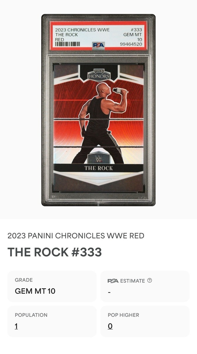 2023 Panini Chronicles WWE - Honors The Rock #333 Red Prizm /199