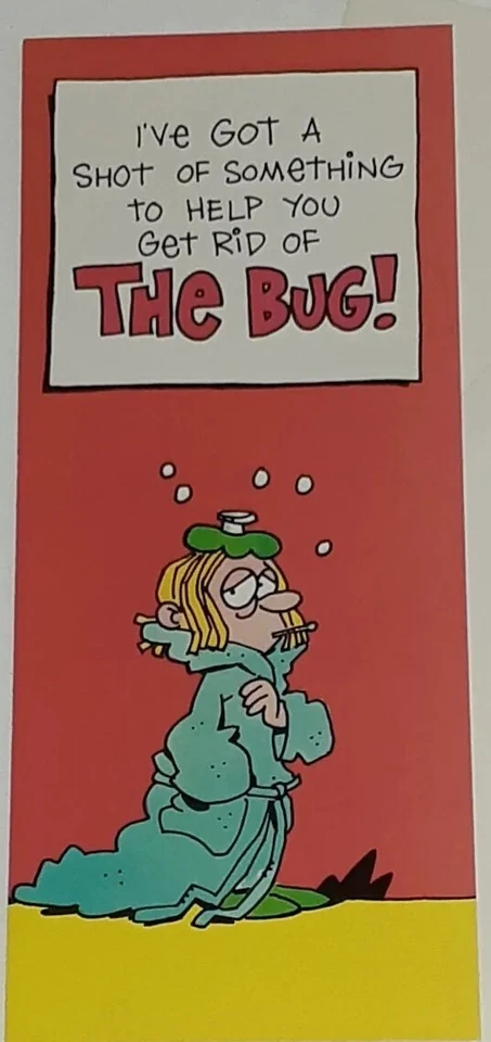 Unused Greeting Card & Env  Cute & Funny ~ Get Well ~ Vintage  - Image 4 of 4